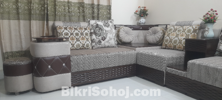 চাইনীজ কর্নার সোফা (২+২+১+C+D) -- ASIAN Furniture